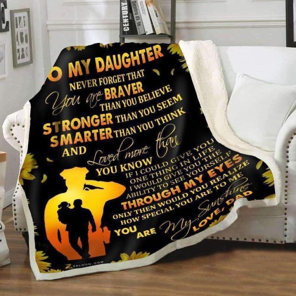 Dad Gift For Daughter Blanket You Are Smarter Than You Think - Image 2