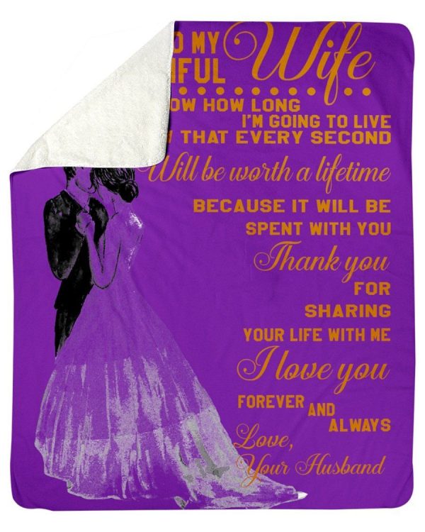 To My Beautiful Wife- I Love You Forever And Always Fleece Blanket - Image 3