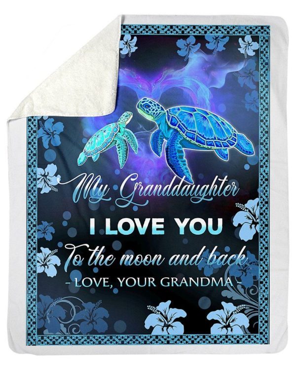 Grandma Loves Granddaughter To The Moon And Back Trending Fleece Blank - Image 5