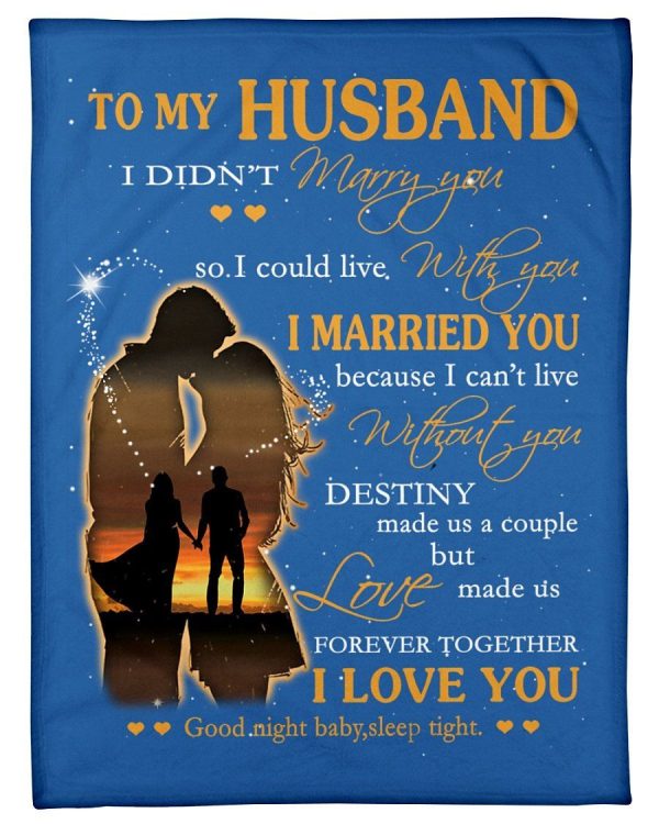 To My Husband You Are My Destiny I Love You Fleece Blanket - Image 4