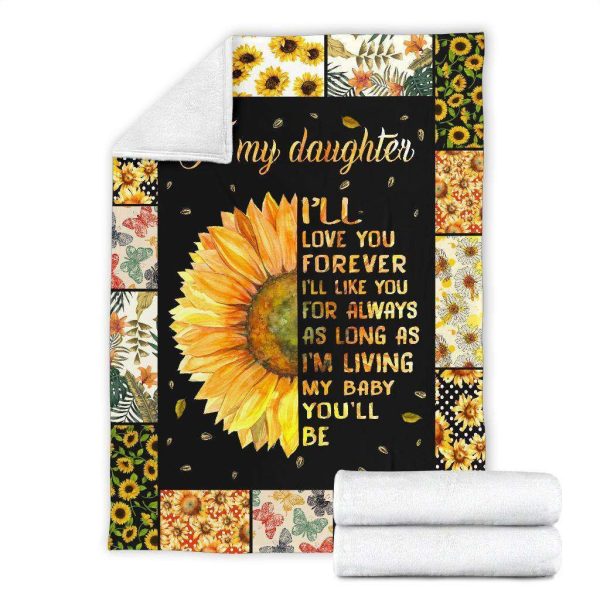 Sunflower Blanket Gift For Daughter I'll Love You Forever - Image 2