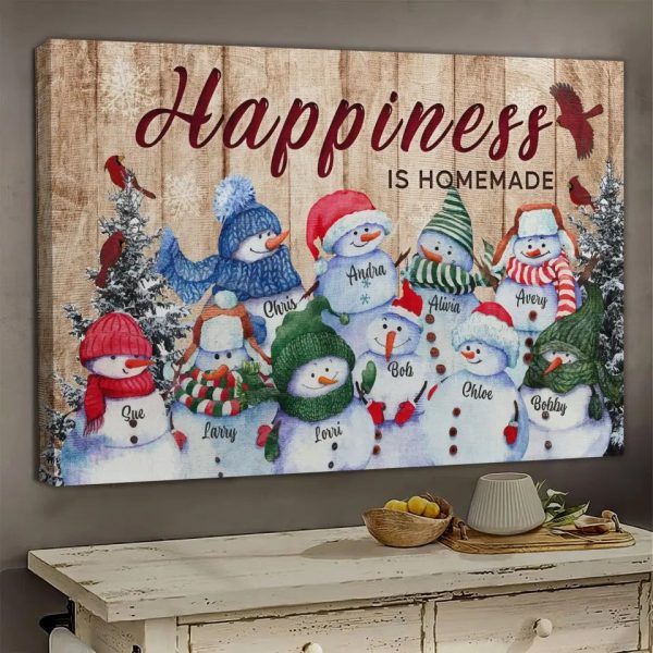 Personalized Canvas Prints Custom Name - Happiness Is Homemade Dem Canvas - Image 3