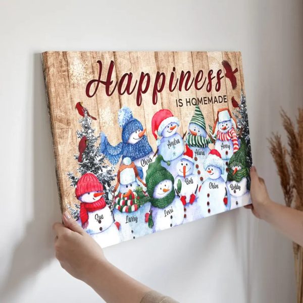 Personalized Canvas Prints Custom Name - Happiness Is Homemade Dem Canvas - Image 6