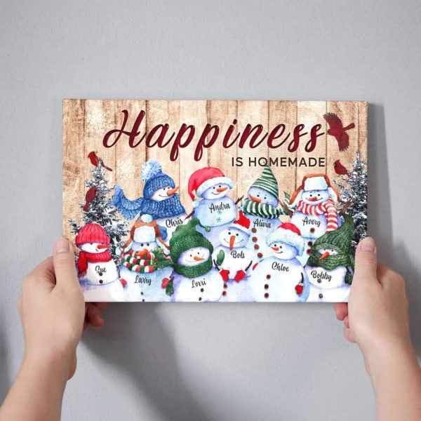 Personalized Canvas Prints Custom Name - Happiness Is Homemade Dem Canvas - Image 7