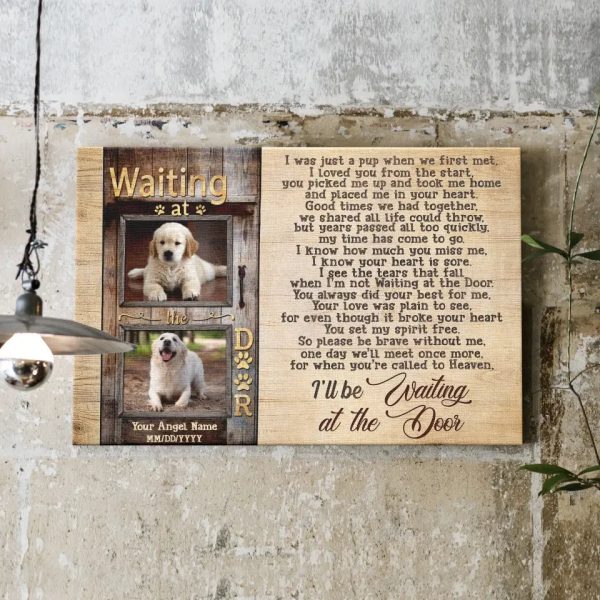 Personalized Canvas Prints, Custom Photo, Dog Memorial Picture Gifts, Memorial Gifts, Keepsakes For Pet Loss Dem Canvas