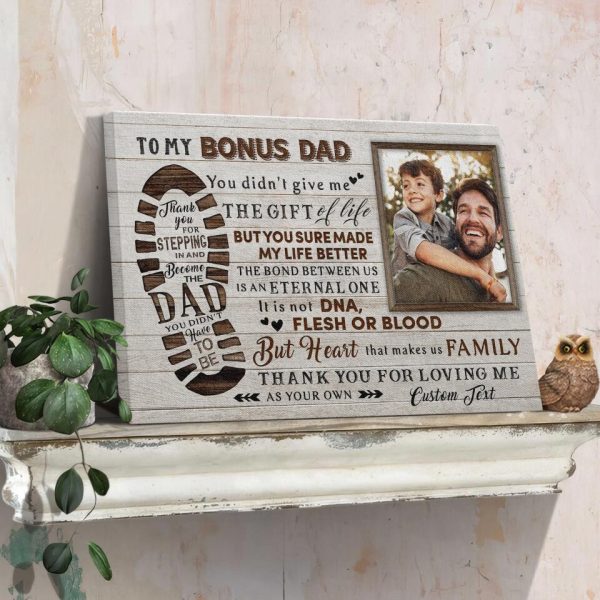 Canvas Prints From Photos, Personalized Canvas, Step Dad Gift, Stepped Up Dad Gifts, Father's Day Gift Demcanvas - Image 8