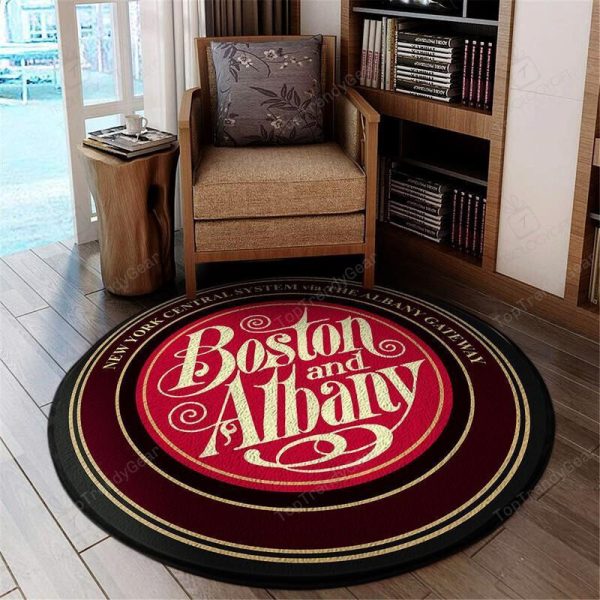 Bar Round Mat Boston & Albany Railroad Round Floor Mat Room Rugs Carpet Outdoor Rug Washable Rugs - Image 2