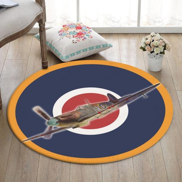 Supermarine Round Mat Supermarine Spitfire Round Floor Mat Room Rugs Carpet Outdoor Rug Washable Rugs