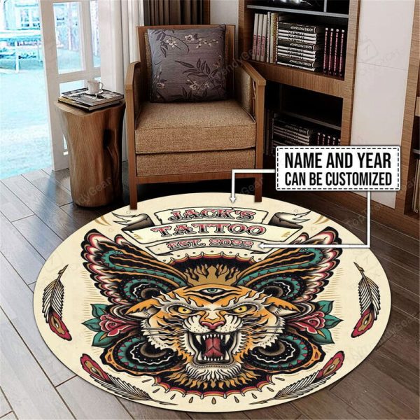 Personalized Tattoo Round Mat Round Floor Mat Room Rugs Carpet Outdoor Rug Washable Rugs - Image 3