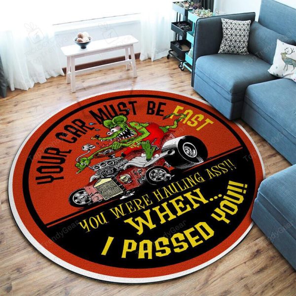 Your Car Must Be Fast Hot Rod Round Mat Round Floor Mat Room Rugs Carpet Outdoor Rug Washable Rugs - Image 2