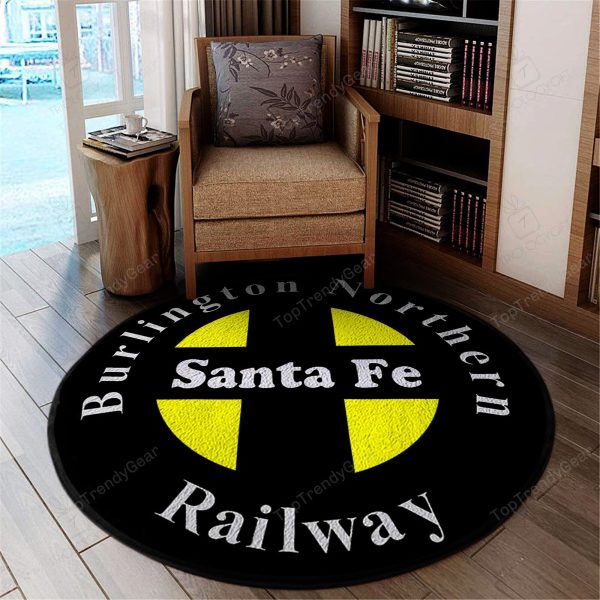 Bnfs Round Mat Burlington Northern Santa Fe Bnsf Round Floor Mat Room Rugs Carpet Outdoor Rug Washable Rugs - Image 2