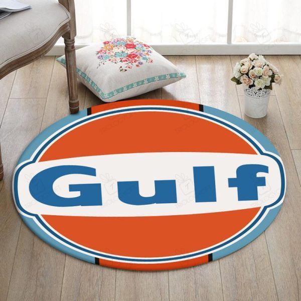 Lemans Round Mat Gulf Racing Lemans Steve Mcqueen Living Room Rugs, Bedroom Rugs, Kitchen Rugs