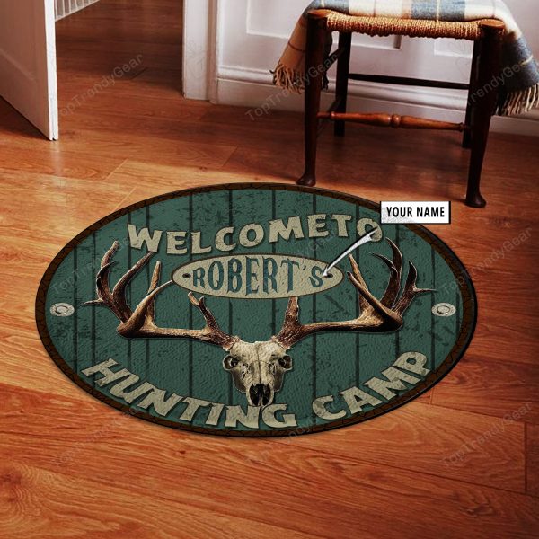 Personalized Deer Hunting Home Decor Round Rug 10771 - Image 2