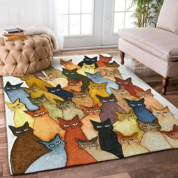 Cat Area Rugs For Living Room Rectangle Rug Bedroom Rugs Carpet Flooring Gift RS136139|Rosabella Print