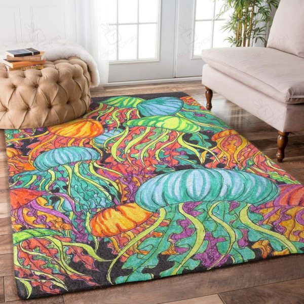 Jellyfish Rectangle Rug Decor Area Rugs For Living Room Bedroom Kitchen Rugs Home Carpet Flooring Rs016845 Print